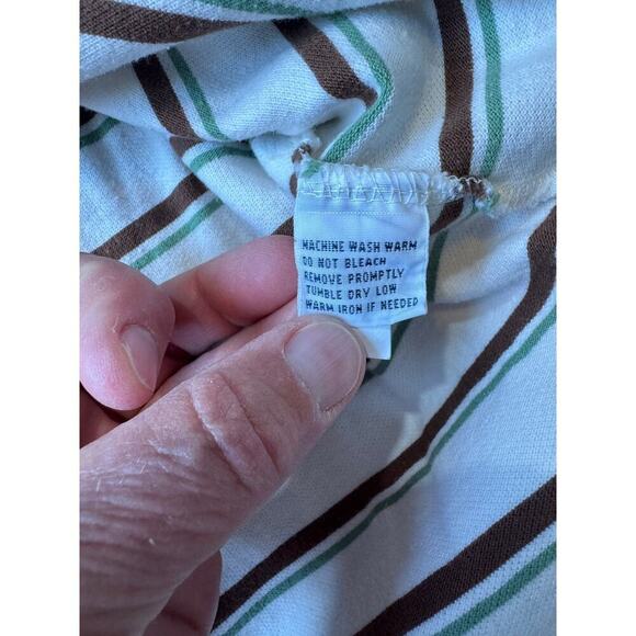 POLO by Ralph Lauren short sleeve collared shirt, size M, cream, brown & green - Picture 6 of 9